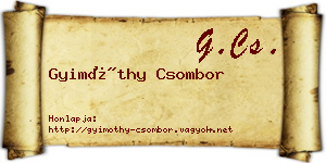 Gyimóthy Csombor névjegykártya